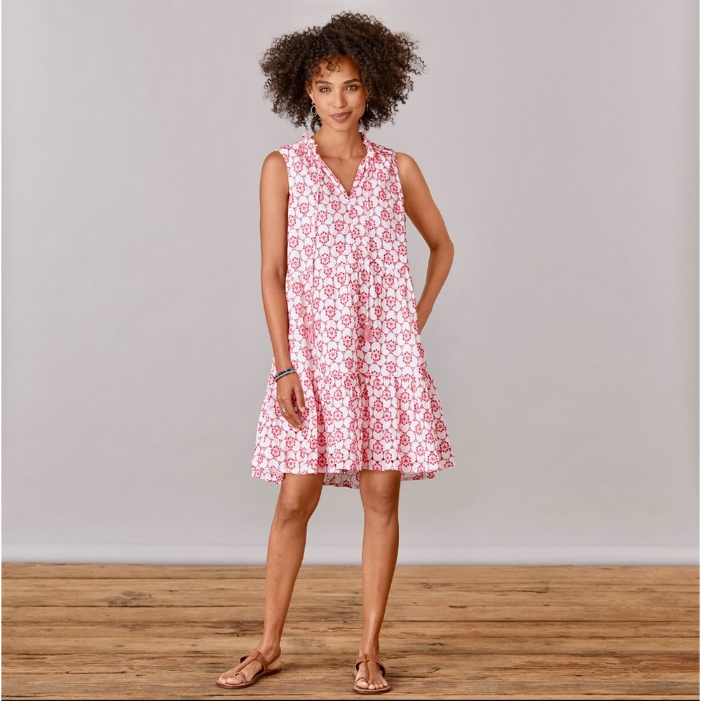Sundance Pink and White Floral Mini Dress